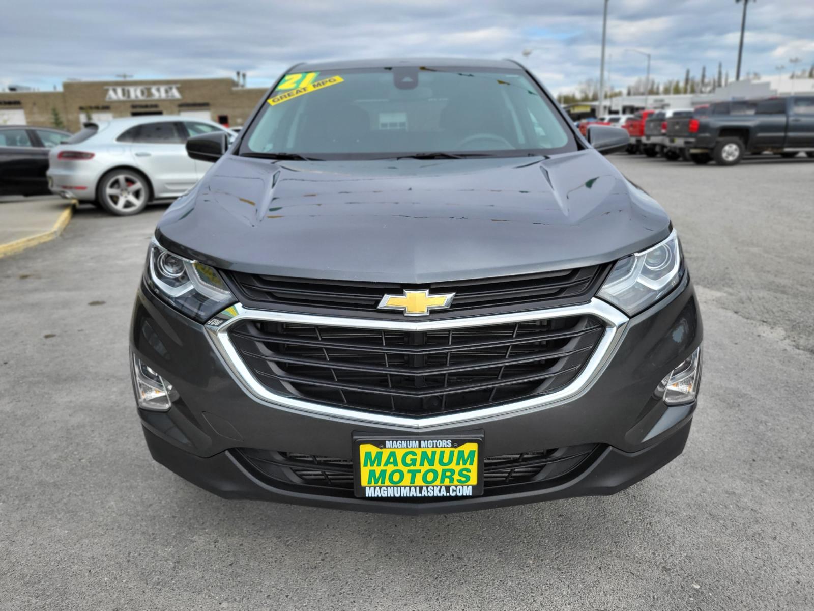 2021 Gray /gray Chevrolet Equinox LT AWD (3GNAXUEVXML) with an 1.5L L4 DOHC 16V TURBO engine, 6A transmission, located at 44152 Sterling Highway, Soldotna, 99669, (907) 262-5555, 60.484917, -151.062408 - Photo #0