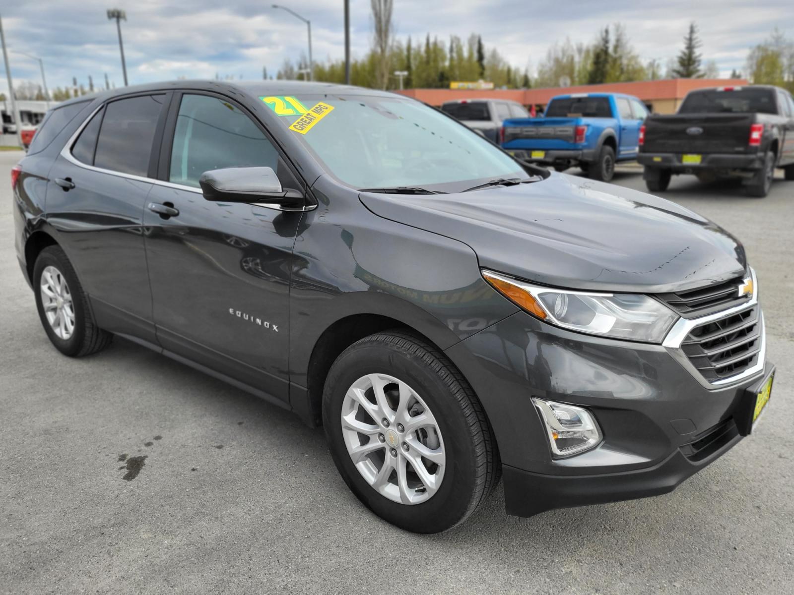 2021 Gray /gray Chevrolet Equinox LT AWD (3GNAXUEVXML) with an 1.5L L4 DOHC 16V TURBO engine, 6A transmission, located at 44152 Sterling Highway, Soldotna, 99669, (907) 262-5555, 60.484917, -151.062408 - Photo #8
