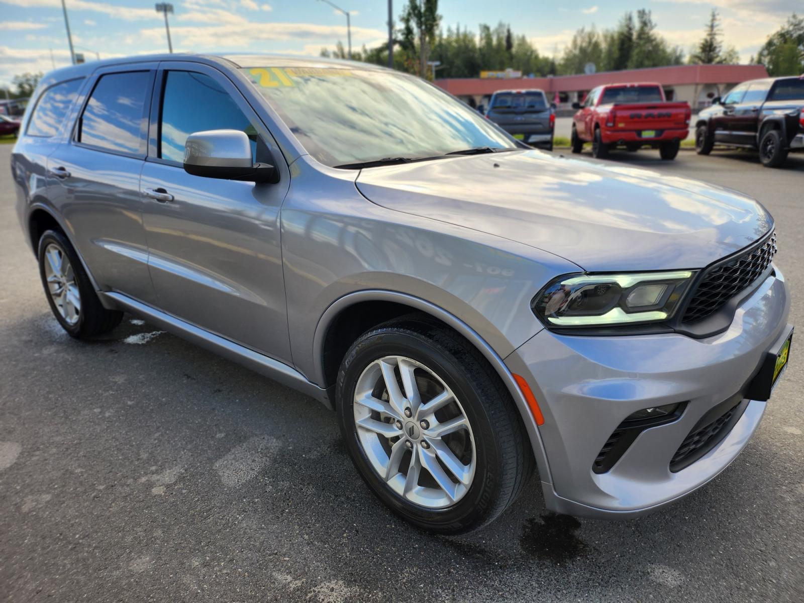 2021 Silver /BLACK LEATHER Dodge Durango GT AWD (1C4RDJDG6MC) with an 3.6L V6 DOHC 24V engine, 8A transmission, located at 44152 Sterling Highway, Soldotna, 99669, (907) 262-5555, 60.484917, -151.062408 - Photo #9