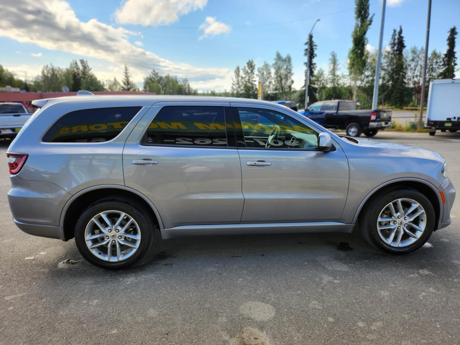 2021 Silver /BLACK LEATHER Dodge Durango GT AWD (1C4RDJDG6MC) with an 3.6L V6 DOHC 24V engine, 8A transmission, located at 44152 Sterling Highway, Soldotna, 99669, (907) 262-5555, 60.484917, -151.062408 - Photo #8