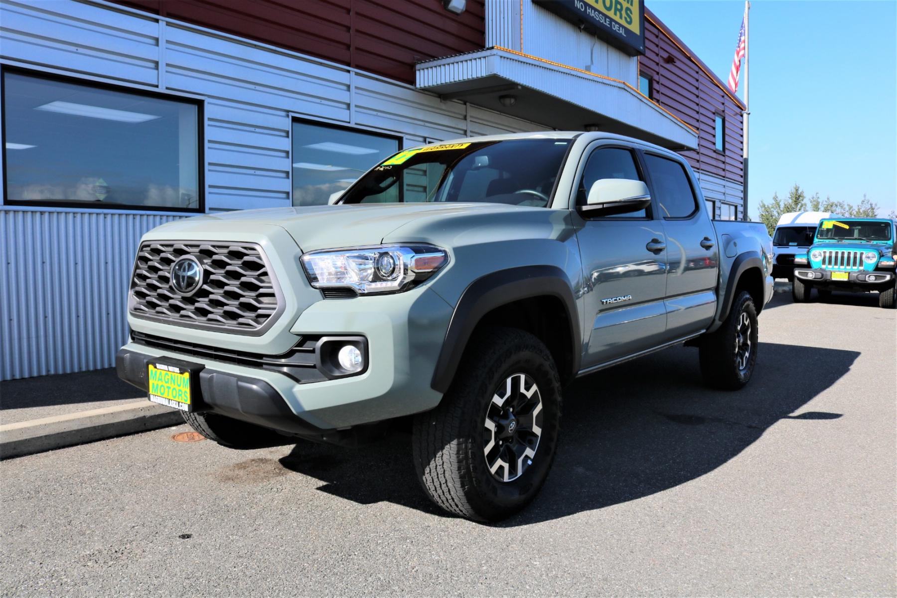 2022 Gray /Black Toyota Tacoma TRD Off Road Double Cab V6 6AT 4WD (3TMCZ5AN3NM) with an 3.5L V6 DOHC 24V engine, 6A transmission, located at 1960 Industrial Drive, Wasilla, 99654, (907) 376-5555, 61.573475, -149.400146 - Photo #0