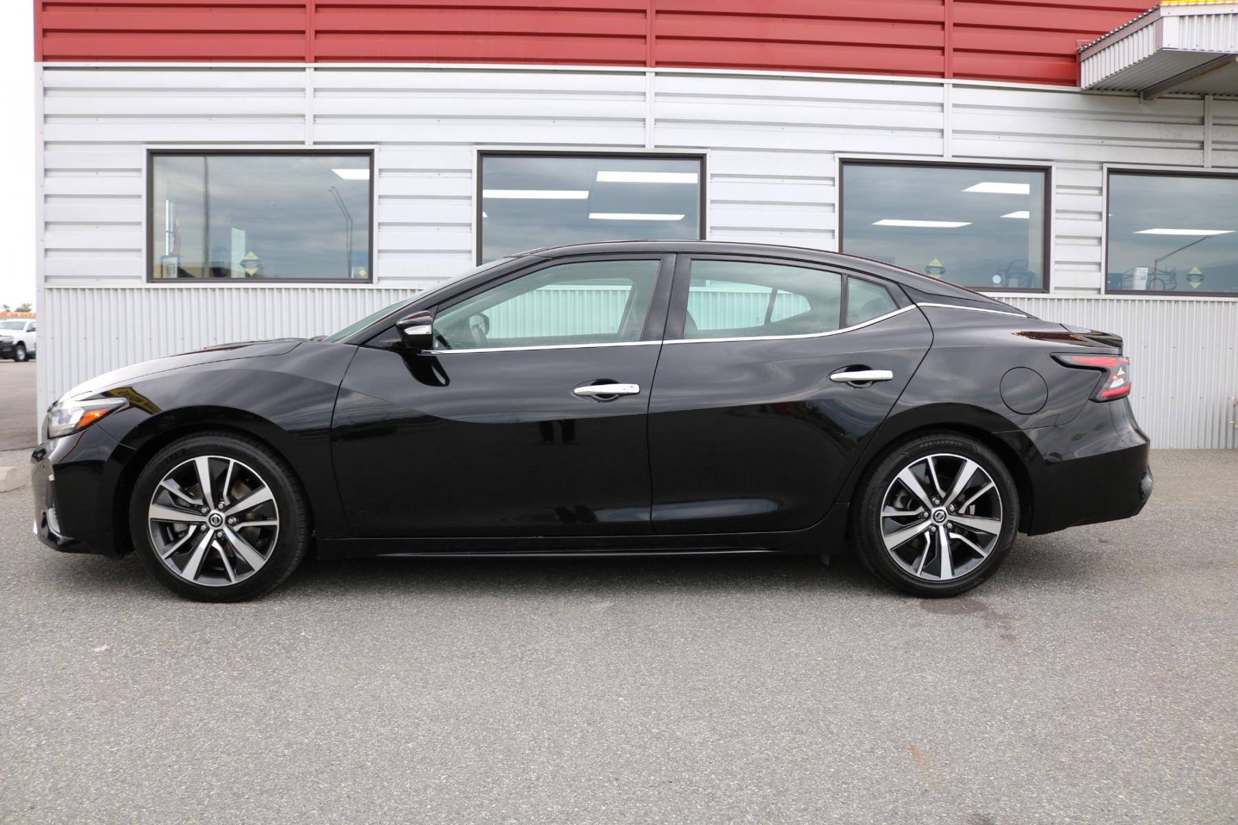 2020 Black /Black leather Nissan Maxima 3.5 SL (1N4AA6DVXLC) with an 3.5L V6 DOHC 24V engine, CVT transmission, located at 1960 Industrial Drive, Wasilla, 99654, (907) 376-5555, 61.573475, -149.400146 - Photo #2