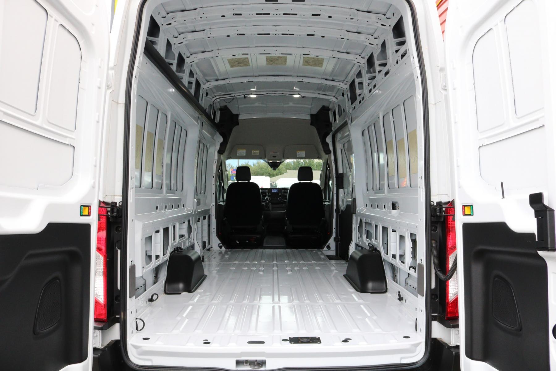 2023 White /Black Ford Transit 250 Van High Roof w/Sliding Pass. 148-in. WB EL (1FTBR3U82PK) with an 3.5L V6 DOHC 24V engine, 6A transmission, located at 1960 Industrial Drive, Wasilla, 99654, (907) 376-5555, 61.573475, -149.400146 - Extended - Photo #11