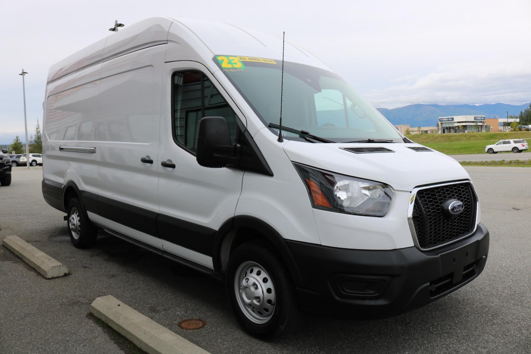 2023 White /Black Ford Transit 250 Van High Roof w/Sliding Pass. 148-in. WB EL (1FTBR3U82PK) with an 3.5L V6 DOHC 24V engine, 6A transmission, located at 1960 Industrial Drive, Wasilla, 99654, (907) 376-5555, 61.573475, -149.400146 - Extended - Photo #6