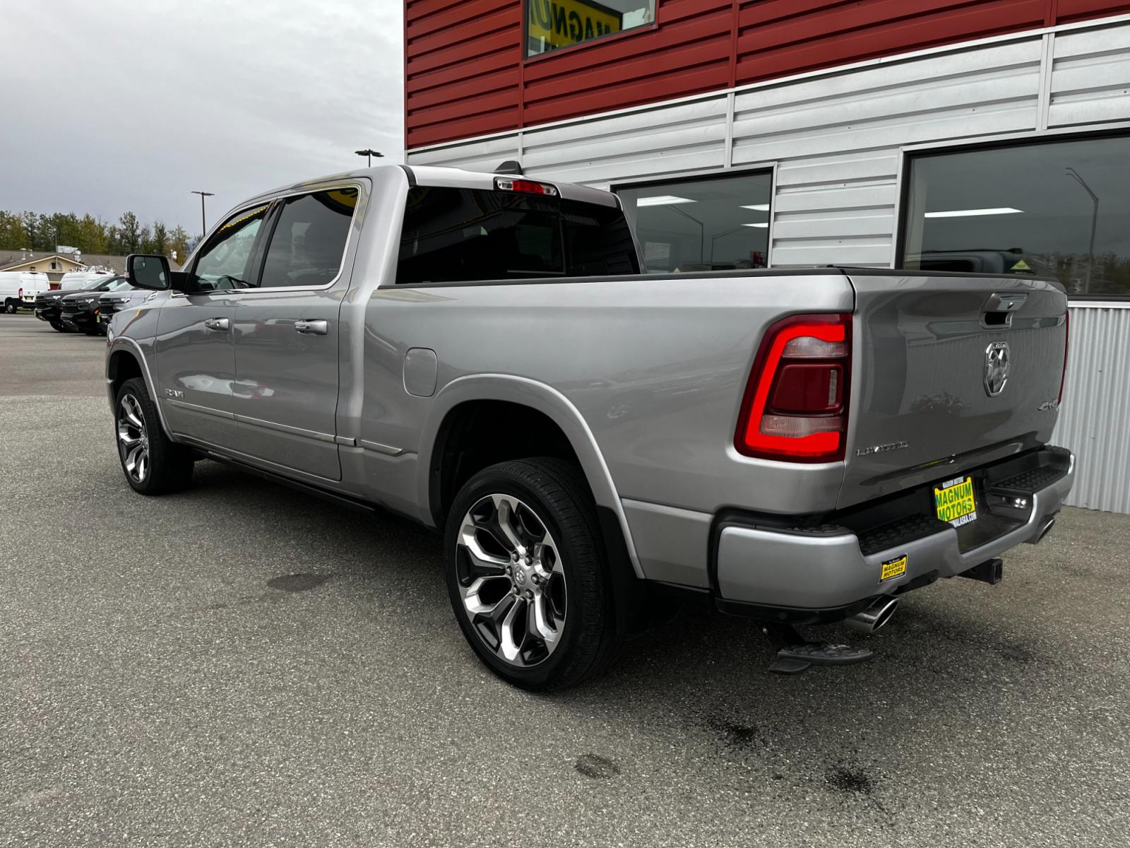 2019 Gray /Black leather RAM 1500 Limited Crew Cab 4WD (1C6SRFPT8KN) with an 5.7L V8 OHV 16V engine, 8A transmission, located at 1960 Industrial Drive, Wasilla, 99654, (907) 376-5555, 61.573475, -149.400146 - Photo #2
