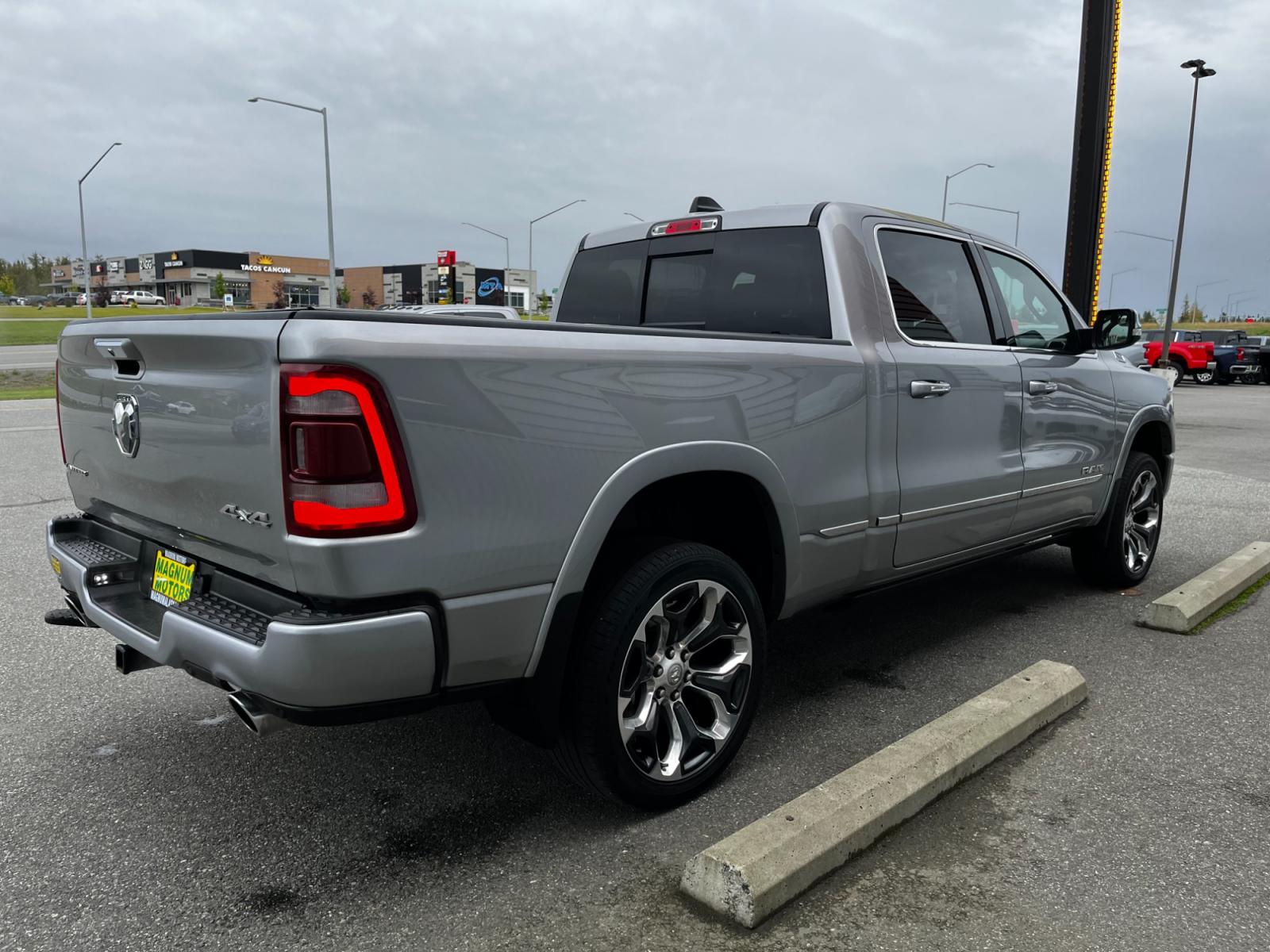 2019 Gray /Black leather RAM 1500 Limited Crew Cab 4WD (1C6SRFPT8KN) with an 5.7L V8 OHV 16V engine, 8A transmission, located at 1960 Industrial Drive, Wasilla, 99654, (907) 376-5555, 61.573475, -149.400146 - Photo #4