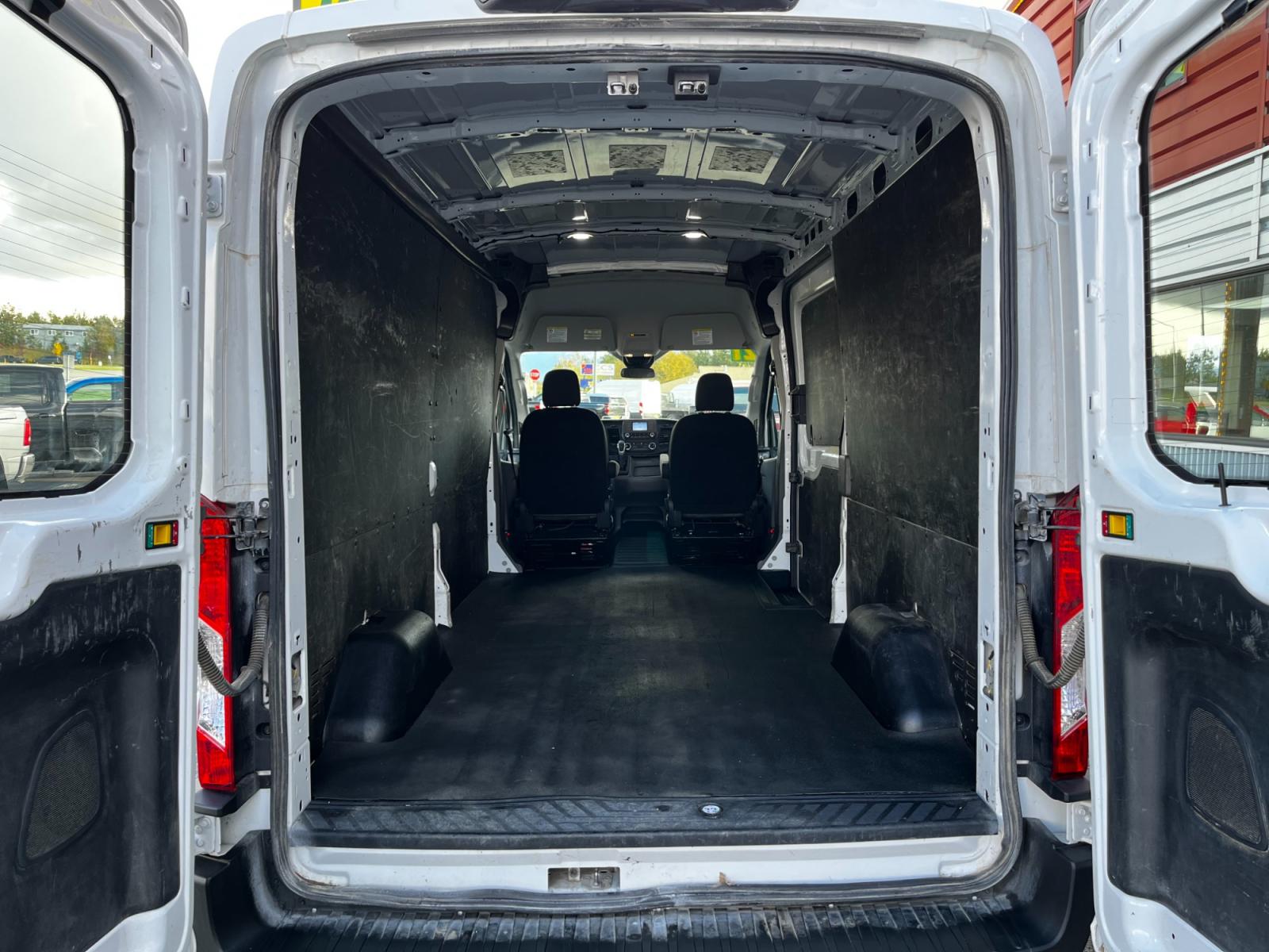 2021 White /Black Ford Transit 250 Van Med. Roof w/Sliding Pass. 148-in. WB (1FTBR2C84MK) with an 3.5L V6 DOHC 24V engine, 6A transmission, located at 1960 Industrial Drive, Wasilla, 99654, (907) 376-5555, 61.573475, -149.400146 - Photo #12