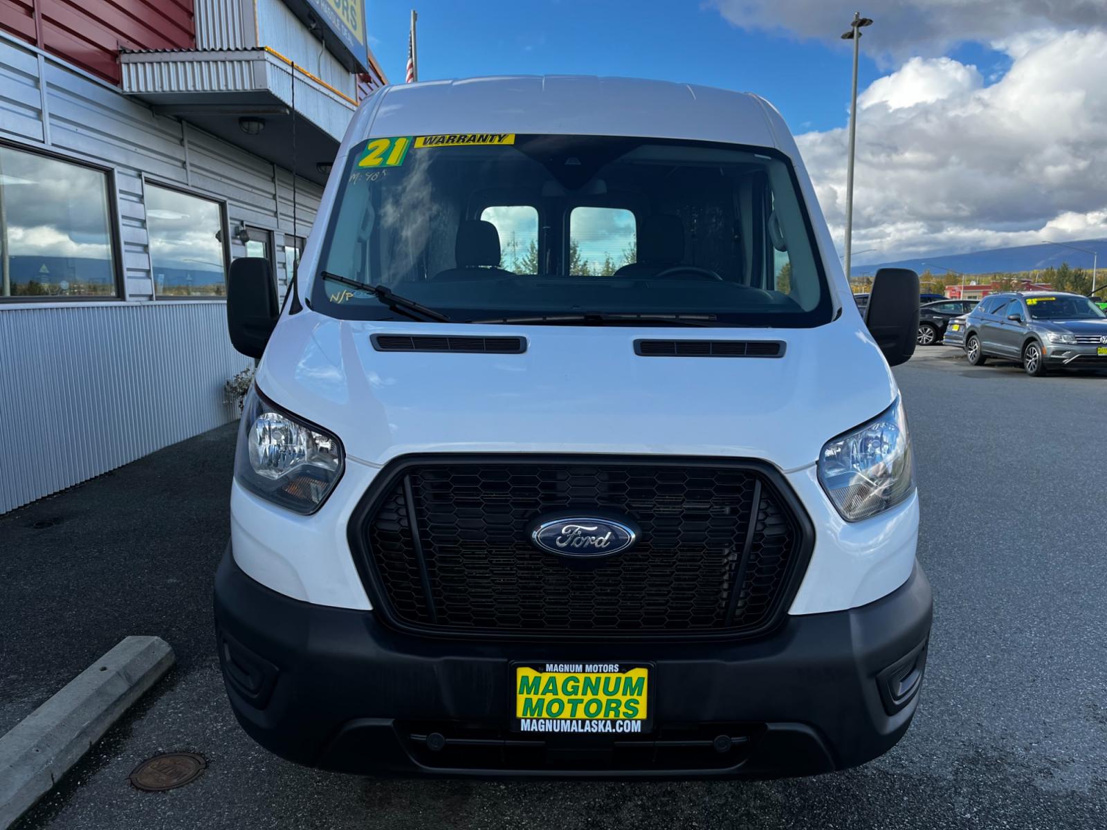 2021 White /Black Ford Transit 250 Van Med. Roof w/Sliding Pass. 148-in. WB (1FTBR2C84MK) with an 3.5L V6 DOHC 24V engine, 6A transmission, located at 1960 Industrial Drive, Wasilla, 99654, (907) 376-5555, 61.573475, -149.400146 - Photo #6