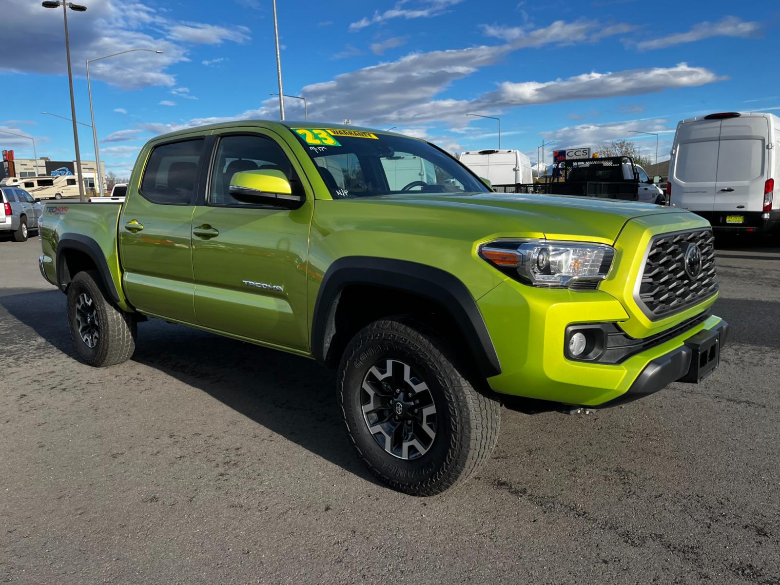 2023 Electric Lime /Black Toyota Tacoma SR5 Double Cab Long Bed V6 6AT 4WD (3TYCZ5AN4PT) with an 3.5L V6 DOHC 24V engine, 6A transmission, located at 1960 Industrial Drive, Wasilla, 99654, (907) 376-5555, 61.573475, -149.400146 - Photo #7