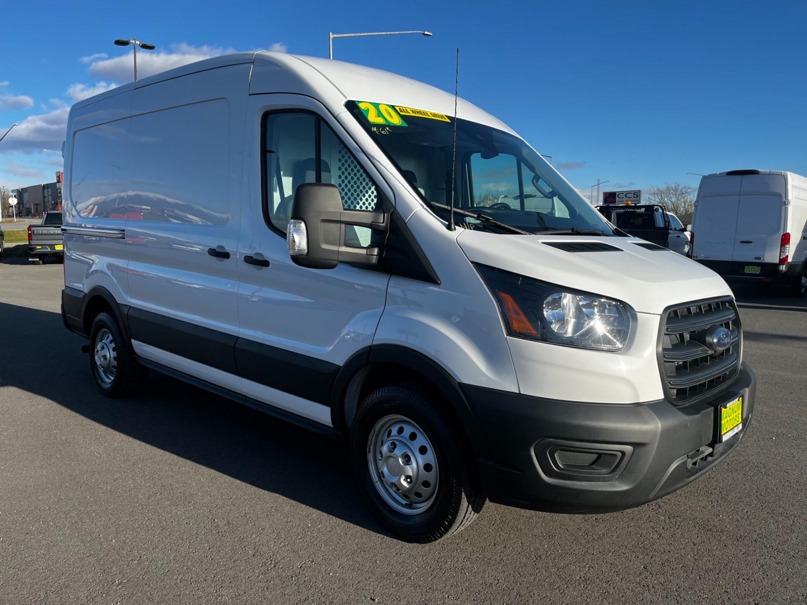 2020 White /Black Ford Transit 350 Van Med. Roof w/Sliding Pass. 148-in. WB (1FTBW2C86LK) with an 3.5L V6 DOHC 24V engine, 6A transmission, located at 1960 Industrial Drive, Wasilla, 99654, (907) 376-5555, 61.573475, -149.400146 - Photo #5