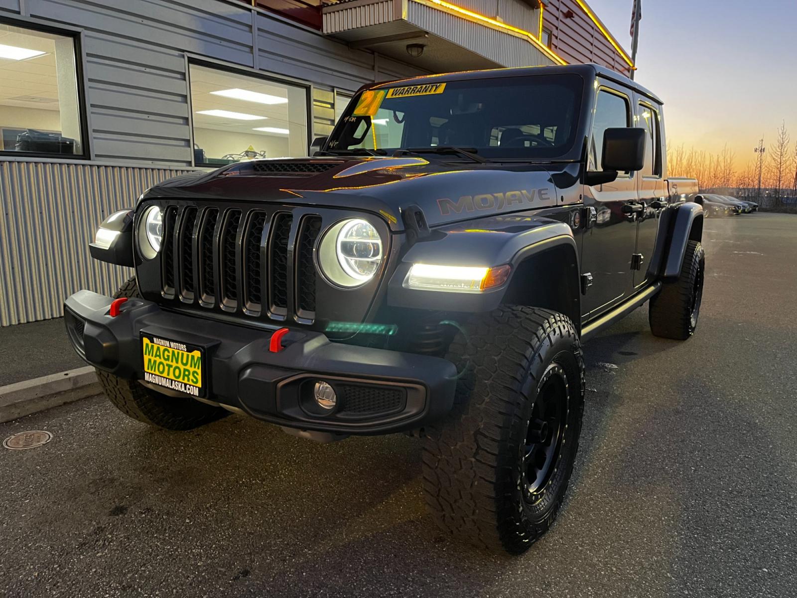 2021 Gray /Black Jeep Gladiator Mojave (1C6JJTEG5ML) with an 3.6L V6 DOHC 24V engine, Auto transmission, located at 1960 Industrial Drive, Wasilla, 99654, (907) 376-5555, 61.573475, -149.400146 - Photo #0