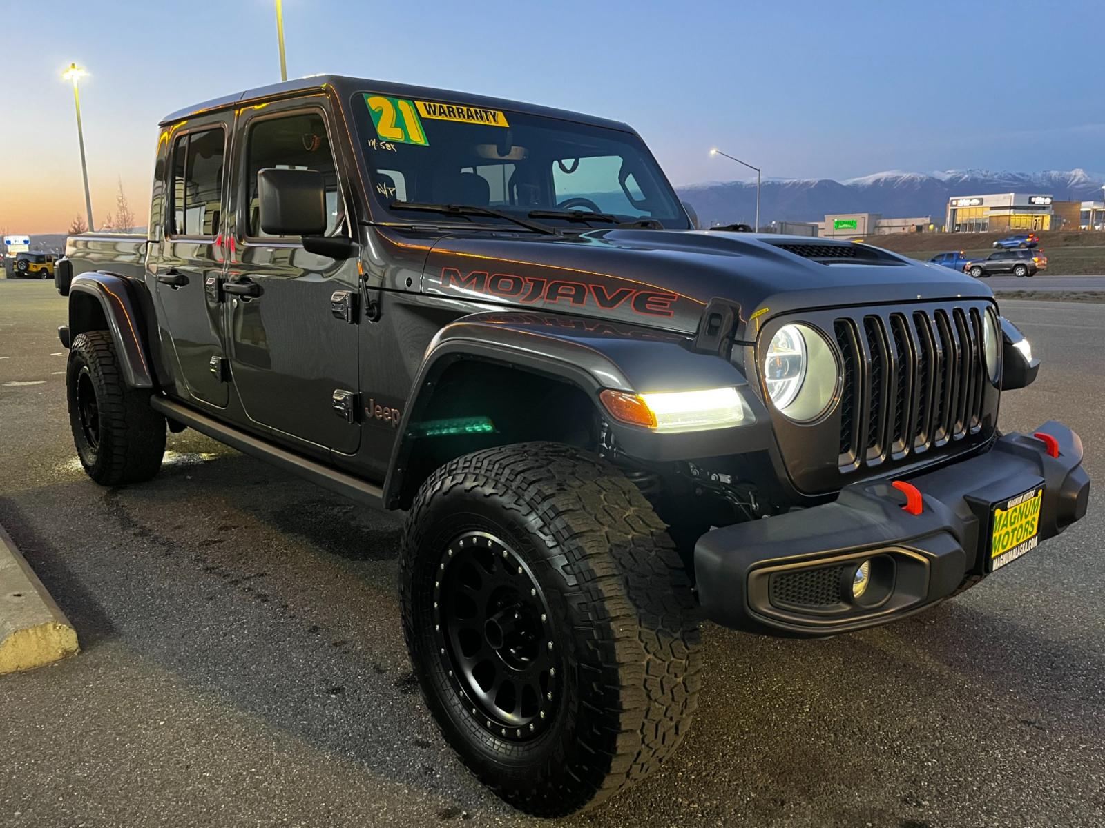 2021 Gray /Black Jeep Gladiator Mojave (1C6JJTEG5ML) with an 3.6L V6 DOHC 24V engine, Auto transmission, located at 1960 Industrial Drive, Wasilla, 99654, (907) 376-5555, 61.573475, -149.400146 - Photo #6