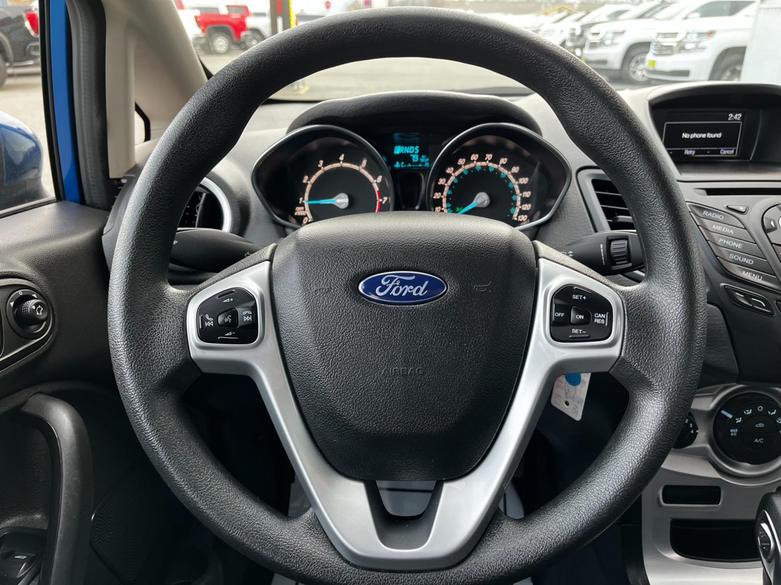 2019 Blue /Black Ford Fiesta SE Hatchback (3FADP4EJ1KM) with an 1.6L L4 DOHC 16V engine, Auto transmission, located at 1960 Industrial Drive, Wasilla, 99654, (907) 376-5555, 61.573475, -149.400146 - Photo #15