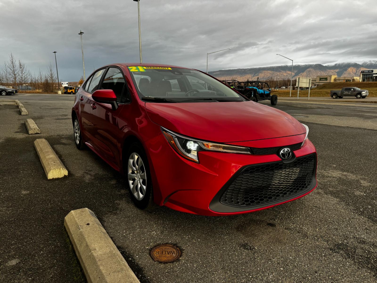 2021 Red Toyota Corolla LE (5YFEPMAE3MP) with an 1.8L L4 DOHC 16V engine, CVT transmission, located at 44152 Sterling Highway, Soldotna, 99669, (907) 262-5555, 60.484917, -151.062408 - Photo #6
