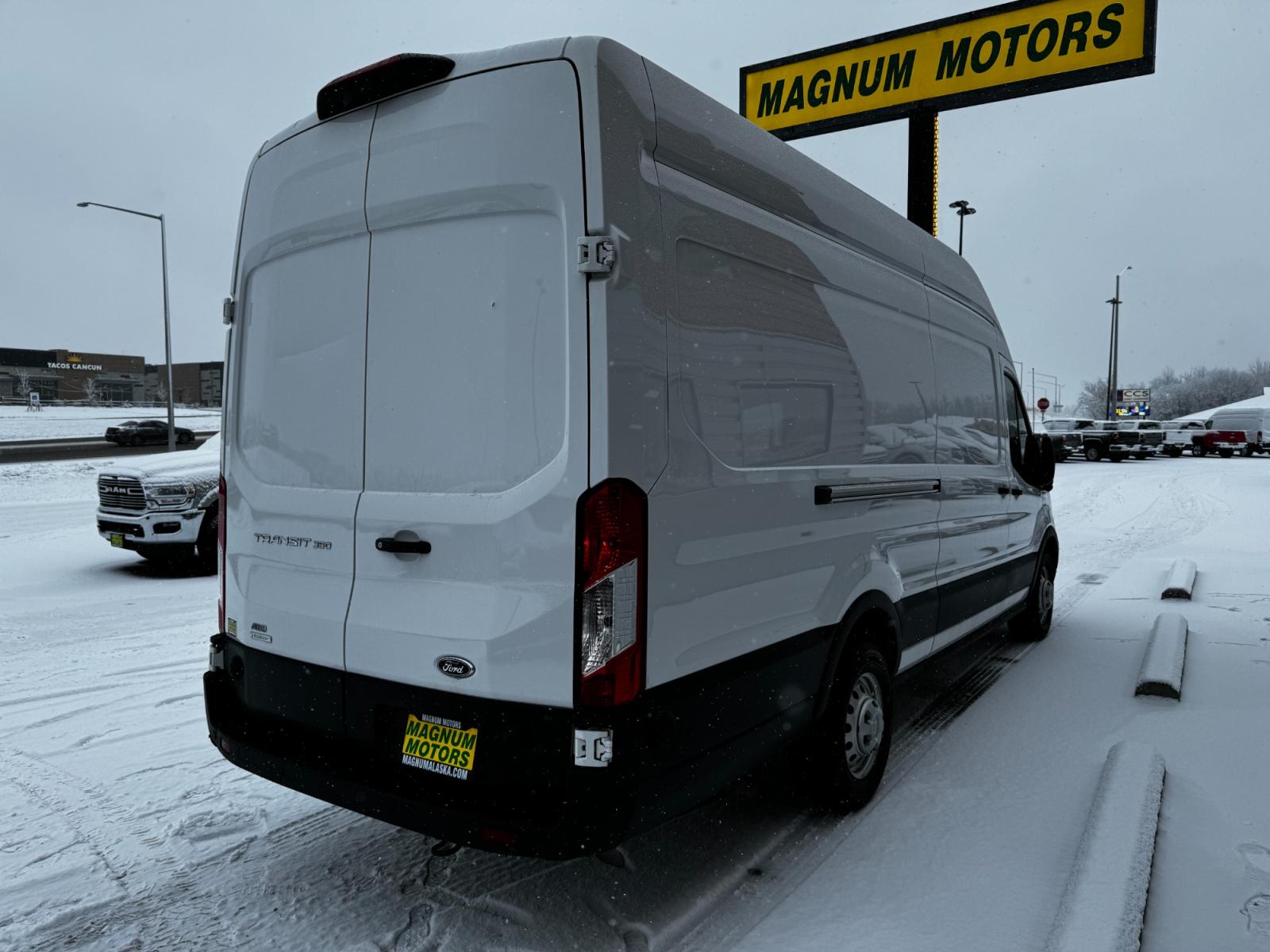 2023 White Ford Transit 350 Van High Roof w/Dual Sliding 148-in. WB EL AWD (1FTBW3UG4PK) with an 3.5L V6 DOHC 24V engine, 6A transmission, located at 1960 Industrial Drive, Wasilla, 99654, (907) 376-5555, 61.573475, -149.400146 - Photo #4
